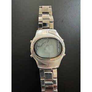 Audel Diver Waterproof Watch Oval Silver Vtg 30M Water Resistant Needs Battery